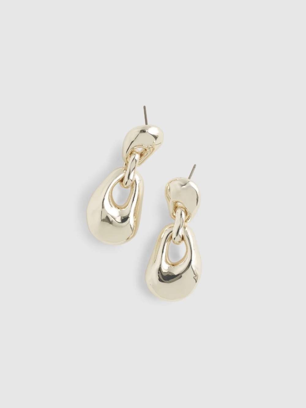 Madewell Sculpted Drop Earrings in Warm Silver Tone NWT - Picture 1 of 2